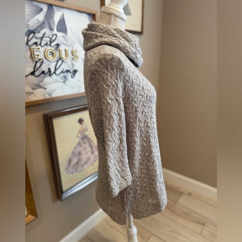 FENN WRIGHT MANSON Gray Cowl Neck Textured Sweater - Picture 2 of 5